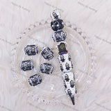 Ghost Face Horrror Themed Sugar Focal Beads for DIY Beadable Pens