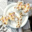 golden fairytale princess glitter fabric bow beads decorative accessories for diy beadable pens handmade stationery
