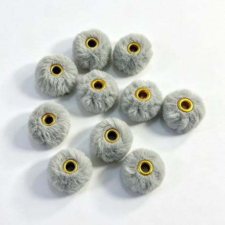 gray fuzzy spacer beads diy handmade stationery beadable pen craft supplies wholesale glitter