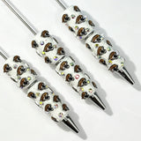 green-black wildcat JJ football team sports beadable pens wholesale for DIY fan crafts and custom pens