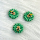 green daisy bee metal spacer beads for DIY beadable pens and jewelry crafts