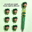 cute green fairy character pen toppers with holes for diy beadable pens craft supplies
