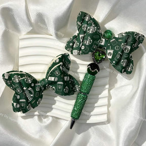 green star coffee bow beads for DIY pens and coffee-inspired handmade crafts