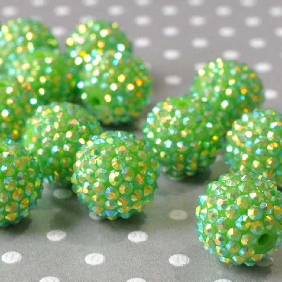 20MM Bling Bling Sparkling Rhinestones Beads, Acrylic Beads, Jelly Beads