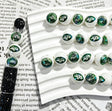 Green White NYJ Football Print Round Acrylic Beads for beadable pen DIY craft projects