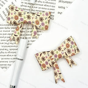 halloween floral skull bow silicone focal beads for beadable pens and spooky cute themed diy jewelry