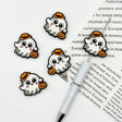 halloween ghost shape silicone focal beads for DIY pens and spooky handmade crafts