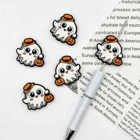 halloween ghost shape silicone focal beads for DIY pens and spooky handmade crafts