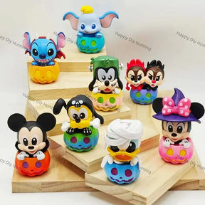 No-hole Halloween pumpkin cartoon character PVC pen toppers for DIY beadable pens, keychains and bag craft supplies - happy diy hunting