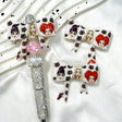 Halloween witch and black cat bow silicone focal beads for DIY pens and spooky-themed handmade crafts