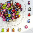 halloween cute monster printed acrylic focal beads fun holiday theme for diy jewelry and pen making