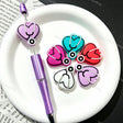 Heart Stethoscope Theme Silicone Focal Beads for beadable pen DIY craft projects