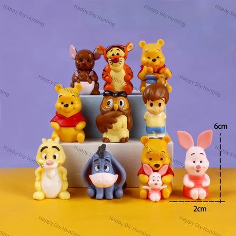 No hole Honey Bear and Friends PVC pen toppers match acrylic rhinestone beads for DIY beadable pens, keychains and bag charms - happy diy hunting