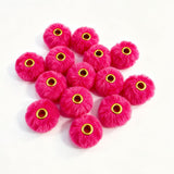 hot pink fuzzy spacer beads diy handmade stationery beadable pen craft supplies wholesale glitter