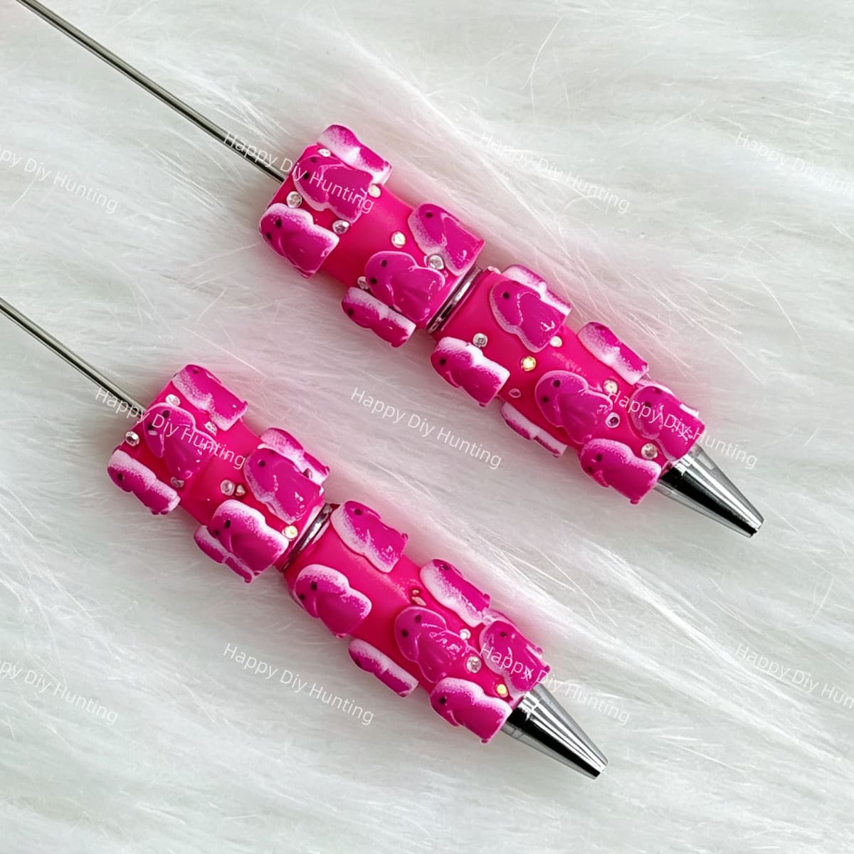hot pink Richard beadable pens for DIY custom crafts and personalized pens