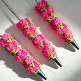 multi‑color 3d daisy flower handmade wholesale beadable pens compatible with all focal beads and pen toppers for diy writing craft