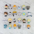 No hole ice princess cartoon PVC pen toppers match acrylic rhinestone beads for DIY beadable pens - happy diy hunting