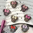 leopard print mouse shape silicone focal beads with colorful bows for diy beadable pens craft supplies