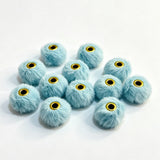 light blue fuzzy spacer beads diy handmade stationery beadable pen craft supplies wholesale glitter