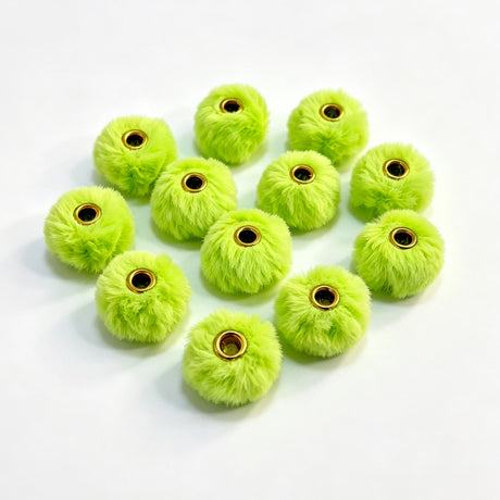 light green fuzzy spacer beads diy handmade stationery beadable pen craft supplies wholesale glitter