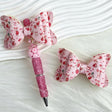 light pink cute pig bow beads for DIY beadable pens and jewelry crafts