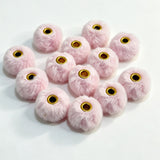 light pink fuzzy spacer beads diy handmade stationery beadable pen craft supplies wholesale glitter