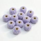 light purple fuzzy spacer beads diy handmade stationery beadable pen craft supplies wholesale glitter