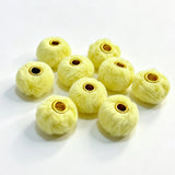 light yellow fuzzy spacer beads diy handmade stationery beadable pen craft supplies wholesale glitter