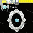 Light sky blue bow heart rhinestone beads 20mm, ornate craft beads for beadable pen DIY supplies