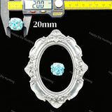 Light sky blue bow heart rhinestone beads 20mm, ornate craft beads for beadable pen DIY supplies