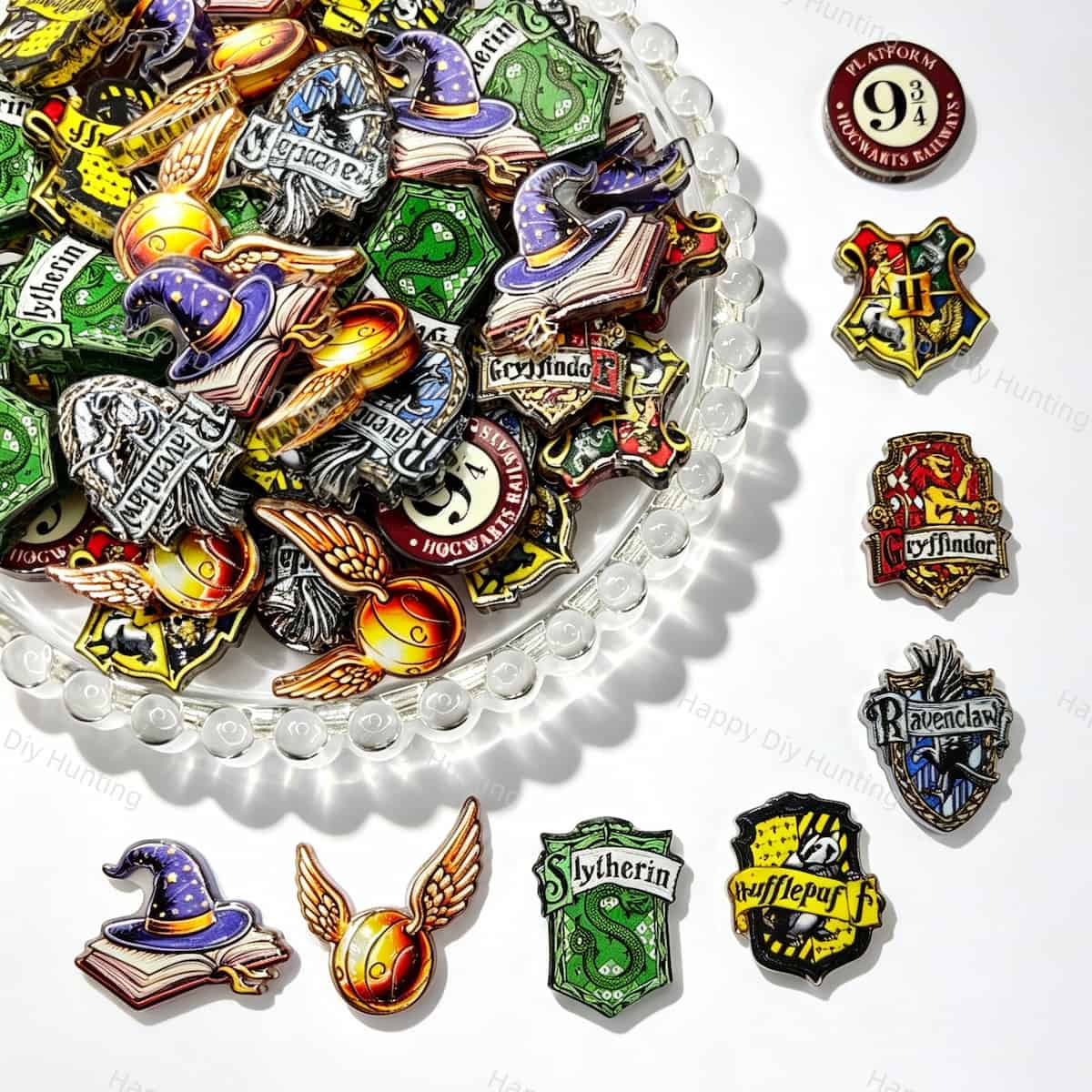 Magic Theme Wizard Element Printed Acrylic Focal Beads for beadable pen DIY craft projects