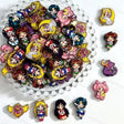 Cute magical girl cartoon acrylic focal beads for DIY beadable pens