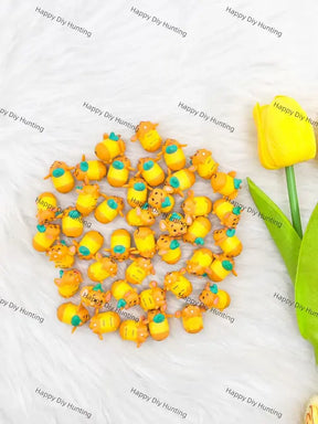 Cute mini cartoon mouse PVC pen toppers no hole match acrylic rhinestone beads for DIY beadable pens - happy diy hunting