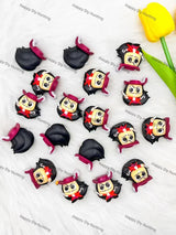 mini pirate character PVC pen toppers match acrylic rhinestone beads for DIY beadable pens, keychains and bag charms - happy diy hunting