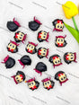 mini pirate character PVC pen toppers match acrylic rhinestone beads for DIY beadable pens, keychains and bag charms - happy diy hunting