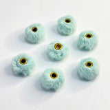 mint blue fuzzy spacer beads diy handmade stationery beadable pen craft supplies wholesale glitter
