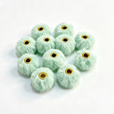 mint green fuzzy spacer beads diy handmade stationery beadable pen craft supplies wholesale glitter