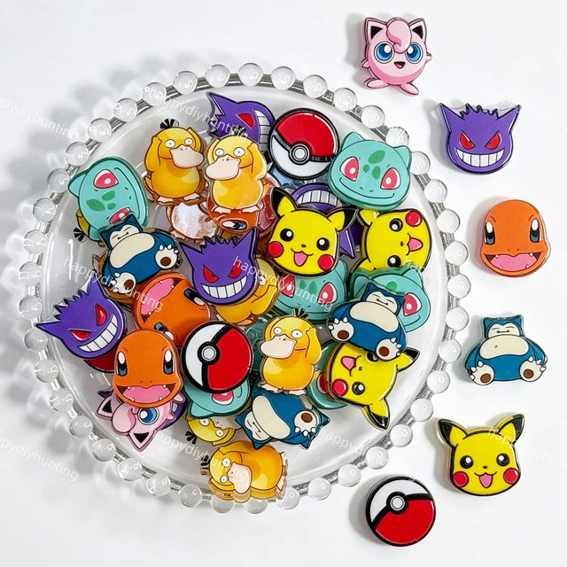 mixed cartoon monsters acrylic focal beads for DIY beadable pens and jewelry crafts