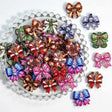 mixed Christmas bow printed acrylic focal beads for DIY beadable pens and jewelry crafts