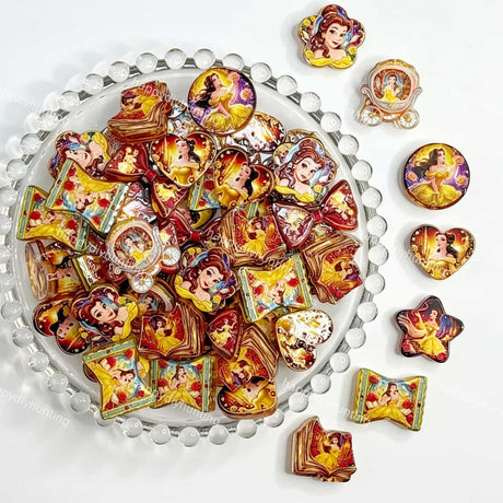 mixed fairytale princess acrylic focal beads for DIY beadable pens and jewelry crafts