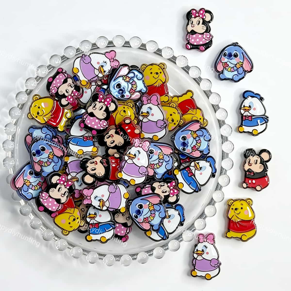 mixed kawaii cartoon characters acrylic focal beads for DIY beadable pens and jewelry crafts