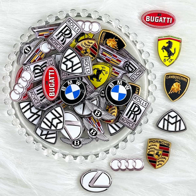 mixed luxury car badge acrylic focal beads for DIY beadable pens and jewelry crafts