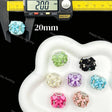 Multi‑color bow heart rhinestone beads 20mm, ornate craft beads for beadable pen DIY supplies	