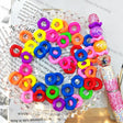 multi color square ring acrylic spacer beads for diy beadable pen handmade craft wholesale