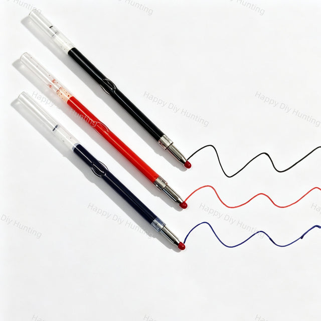 Multicolor Beadable Pen Refills Black Red Blue Ink Replacement Inserts for DIY Bead Pens