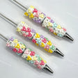 multicolor mouse-head beadable pens wholesale for DIY cute crafts and custom pens