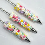 multicolor mouse-head beadable pens wholesale for DIY cute crafts and custom pens