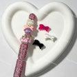 multicolor solid bow silicone focal beads for DIY beadable pens and playful crafts