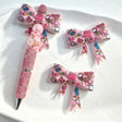Nurse medical print bow silicone focal beads for DIY beadable pens