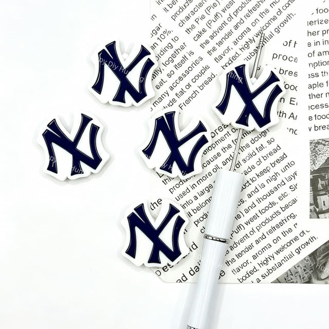 ny monogram silicone focal beads for DIY pens and personalized NYC-style handmade crafts